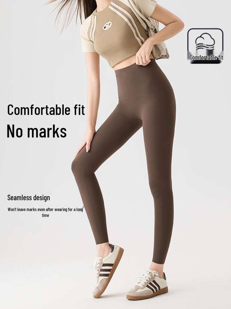 Spring 2026 Slim Fit Yoga Pants: Abdominal and Hip Support, Back Waist Pocket, Solid Color, Outdoor Wear, Tight-Fitting, Thin Style, New Arrival.