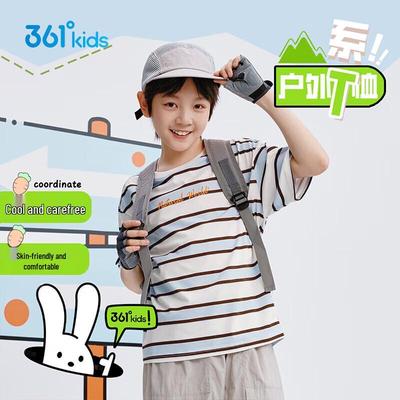 361° Kids' Striped Breathable Short Sleeve T-Shirt