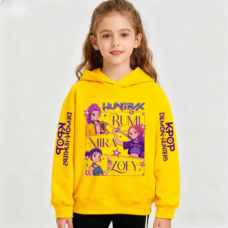 Dibujos Animados de Cazador de Demonios Sudaderas con Capucha para Niña para Otoño e Invierno Cálidas Cómodas y Suaves Sudaderas con Capucha Ropa de Moda