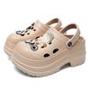 Lucyever 2024 Diy Hole Garden Shoes for Women Slippers Summer 2024 Soft Chunky Platform Sandals Woman Non Slip Beach Slippers