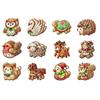 Gingerbread Animal Wooden Ornaments Cookie-Inspired Christmas Tree Hanging Pendants Festive Party Decoration