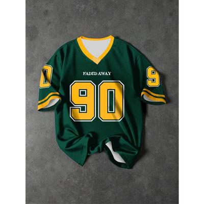 Herren Sport NB.90 Bedrucktes Lässiges T-Shirt Schnelltrocknendes Übergroßes Shirt Trainingsanzug Fußballtrikot Modische Lässige Sportbekleidung T-Shirts