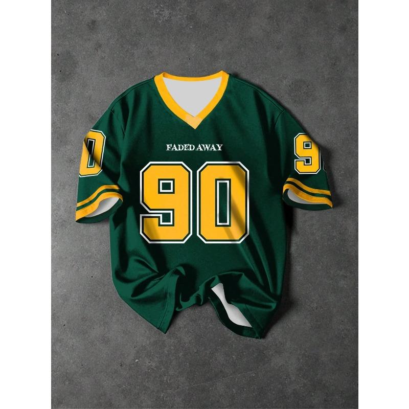 Men's Sports NB.90 Printed Casual T-Shirt Quick-Dry Oversized Shirt Tracksuit Football Jersey Fashionable Casual Sportswear Tees