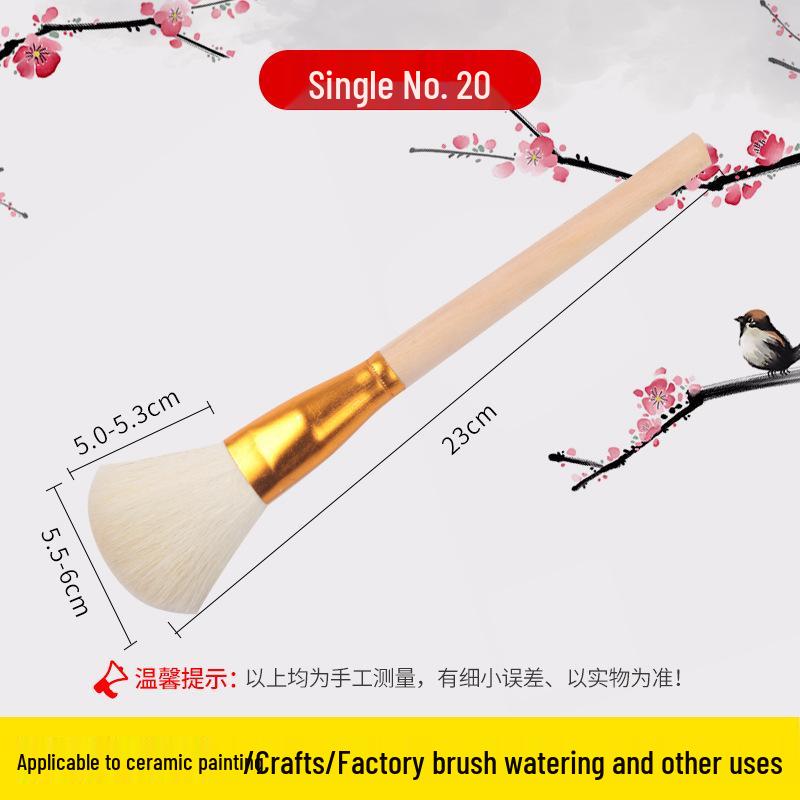 Pennello in Ceramica Qingshu Baojuan con Punta Morbida per Tracciatura Oro per Laccatura e Pittura Artigianale