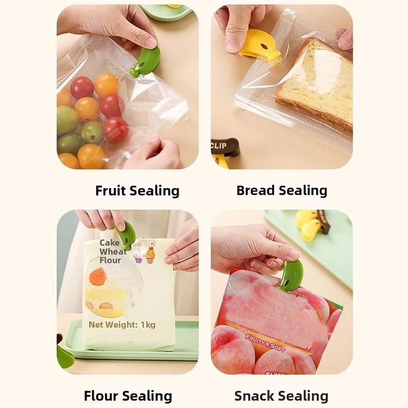 Banana Shaped Food Snack Bag Sealing Clips | 2-in-1 Magnetic Fridge Magnets For Kitchen Organization Home Decoration