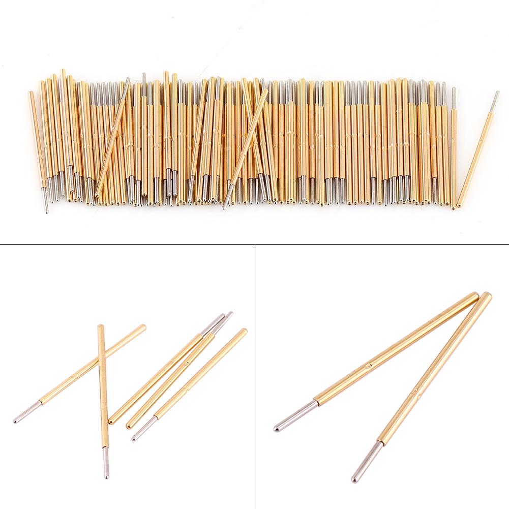 100pcs P50 J1 Dia 0.68mm Length 16mm Spring Test Probe Round Head Pin for PCB Testing
