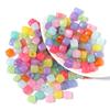 100pcs/lot Candy Color Square Plastic Beads 8mm Loose Spacer Beads For Jewelry Making DIY Crafts Necklace Bracelet Accessories
