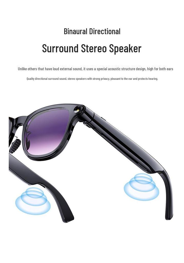 Smart Glasses: 8MP Camera, Bluetooth Calling, Music, AI Voice Assistant, Translation.