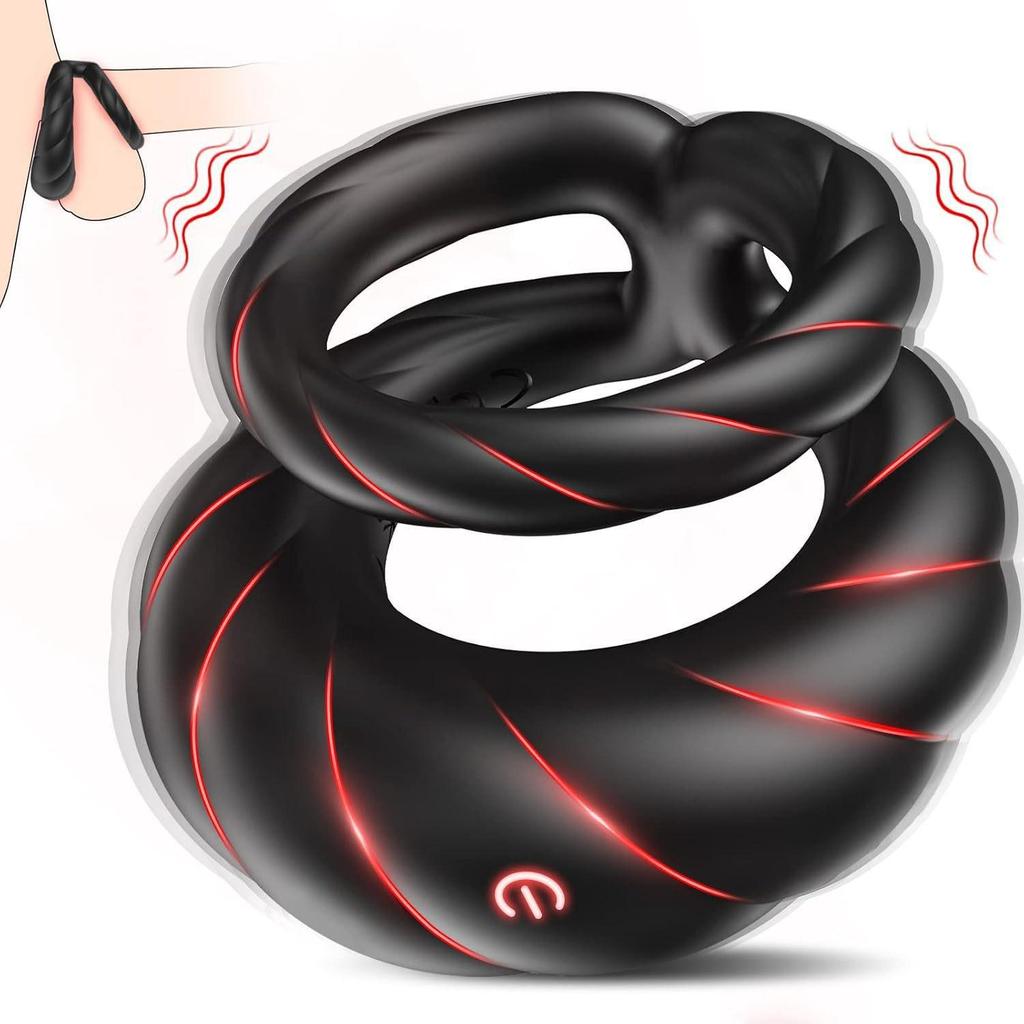 Remote Control Double Ring Vibrator with Multi-Frequency for Couples.