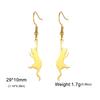 Jumping Cat Swinging Earrings Women's Stainless Steel Long tassel Earrings Fashion Earrings Cute Animal Jewelry Gifts