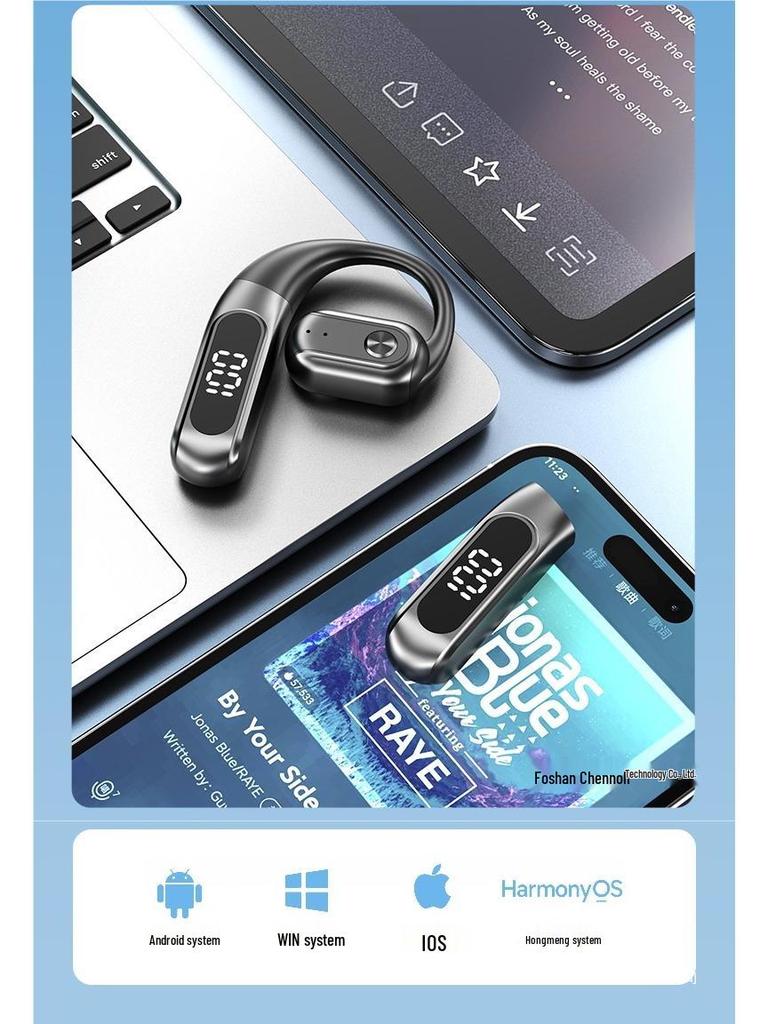 2025 New Model Wireless Bluetooth Earphones with Instant Battery Swap & Ultra-Long Life - In-Ear Sports Bone Conduction Headphones