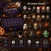Halloween Party Souvenirs Advent Calendar with 24 Horror Figures, Mini Cute Ghost Countdown for Decorations, Spooky Gift Box Kids And Collectors