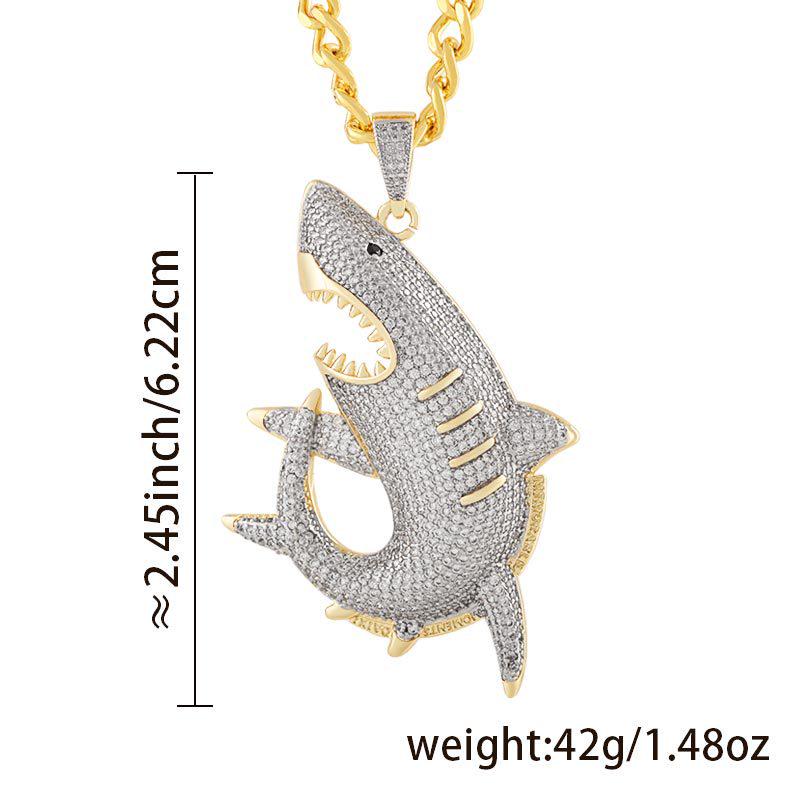DAXI Unisex Trendy Full Diamond Shark