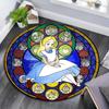 1pc Alice in Wonderland Round Area Rug,Non Slip,Machine Washable Polyester Carpet for Living Room,Bedroom Decor