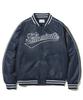 Filluminate Curved Logo Varsity Jacket - Navy