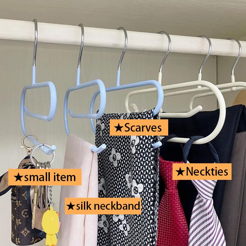 1/2pcs New Clothes Hanger Hook,Multi-functional Metal Hanging Hooks for Storage Scarf Bra Bags Ties,Hat Storage Organizer Holder