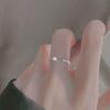 925 Sterling Silver Adjustable Anti-Diamond Engagement Ring for Men & Women - High-End Light Luxury Index Ring