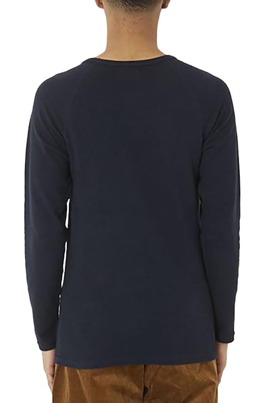 HOLLYWOOD RANCH MARKET Stretch French Rib Long Sleeve T-Shirt (XL, Navy)