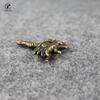 Antique Copper Chinese Ancient Dragon Head Axe Weapon Artifact Tea Pet Ornament Brass Figurines Desk Decoration Keychain Pendant