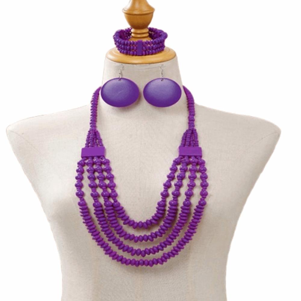 Handmade Vintage Boho Bib Beads Ethnic Style Geometric Beaded Necklace  Jewelry Accessories