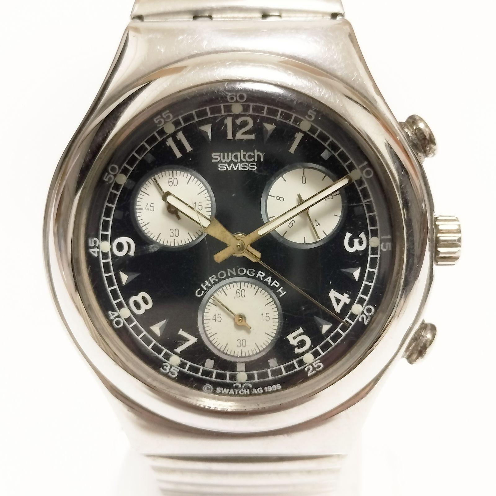 Used Swatch Chronograph Black Dial Men s Watch