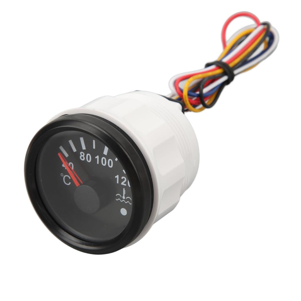 52MM Water Temperature Gauge 40 To 120 Degrees C  9 To 32V Pointer Water Temperature Meter with Backlight For RVs Yachts Fishing Boats