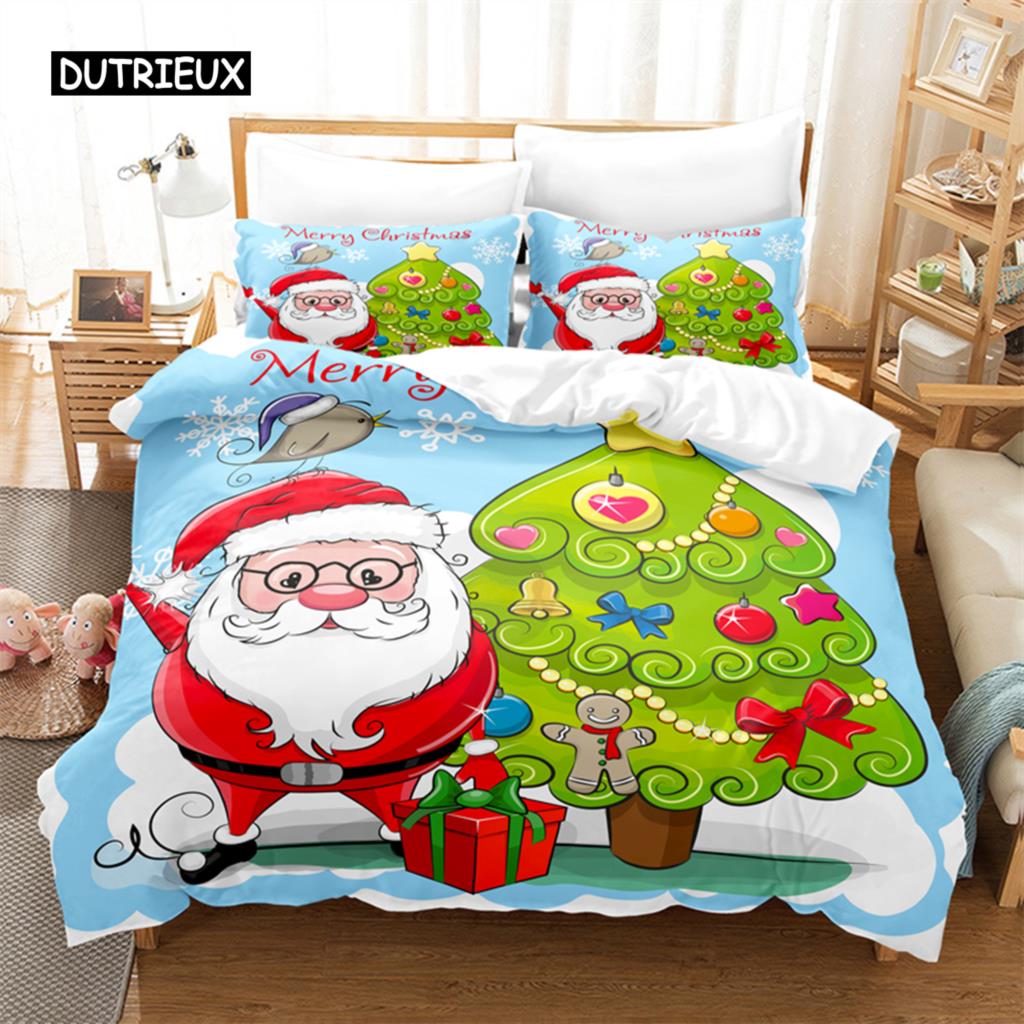 Father Christmas Bedding Set Duvet Cover Set 3d Bedding Digital Printing Bed Linen Queen Size Bedding Sets Fashion Design