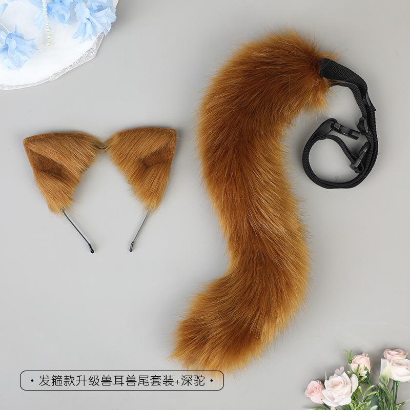 A piece of lolita jewelry, handmade imitation headband, upgraded animal ear tail accessories set.