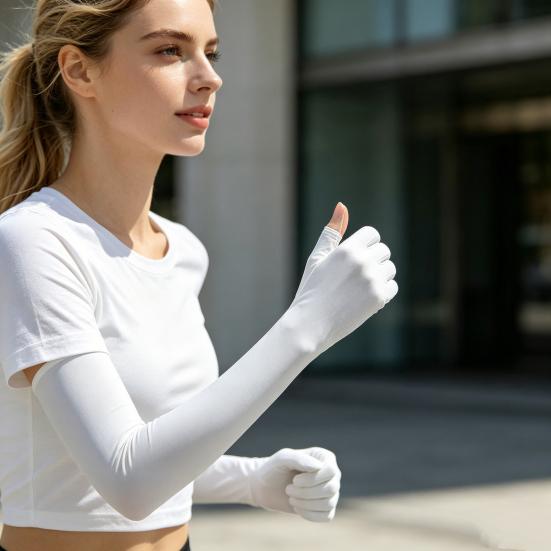 UV Protection Driving Gloves, Anti-Slip Palm, Long Sun Protection Gloves, Ultra Thin Full Finger Summer Gloves for Women Cycling Hiking Fishing