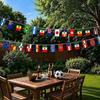World Cup Football 2026 Flag Garland Banner 15m 48 Flags of Countries 21x14cm [Lot 2] Supporter Decor Phonillico®