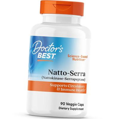 Nattokinase and Serrapeptase, Natto-Serra, 90vegcaps (72327004)
