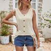Women's Tops with Cut-out Drawstring Camisoles in Solid Color