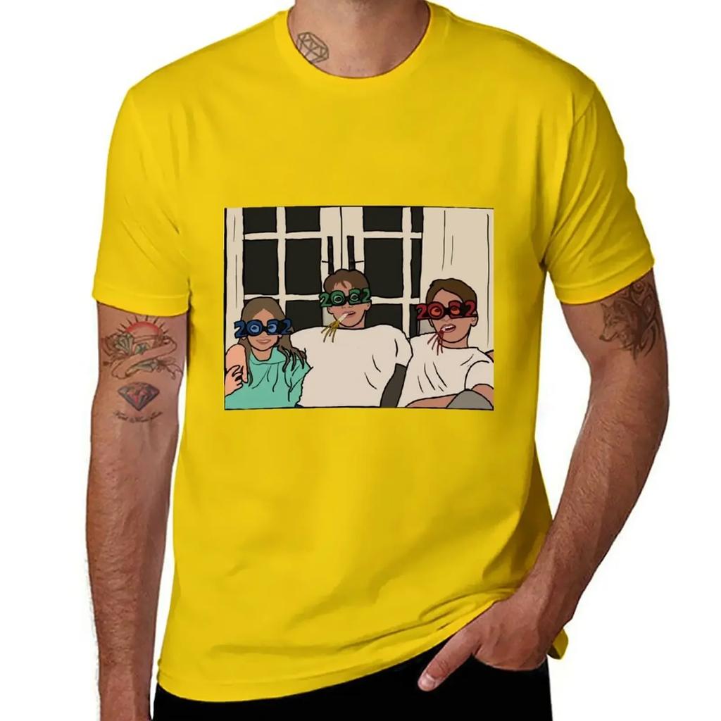 Happy New Year! T-Shirt plain summer tops sports fans Men's t shirts