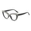 Men Anti Blue Light Far Sight Eyeglasses Cat Eye Diamond Studded Reading Glasses Women Presbyopia Glasses