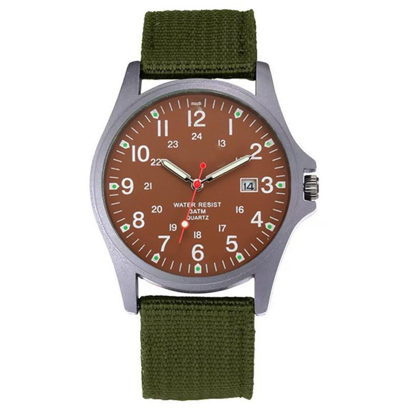 Men's Casual Nylon Band Quartz Sports Watch with Date Function