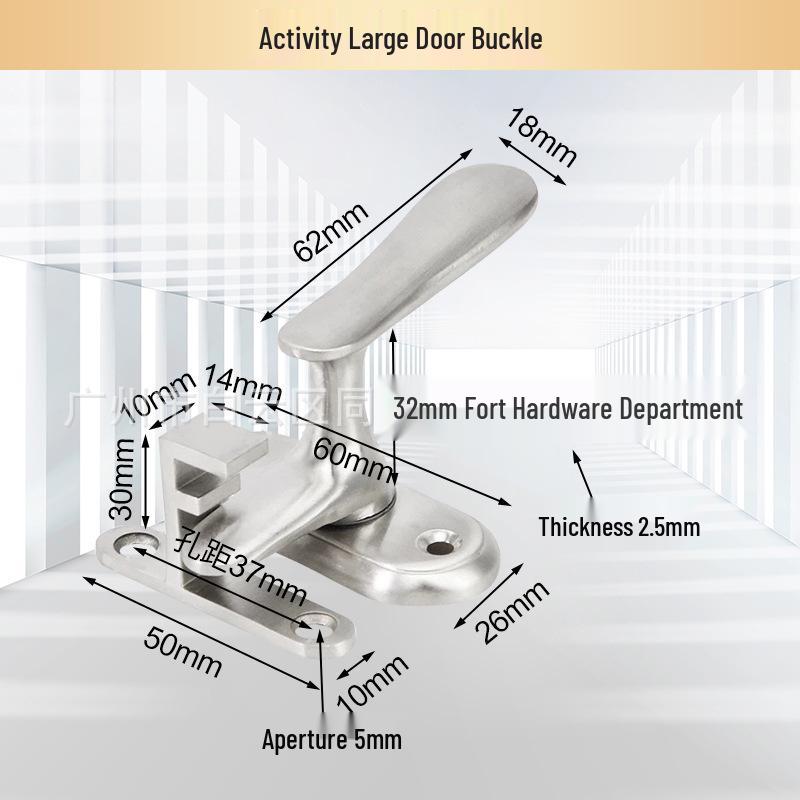 Stainless Steel Barn Door Bolt: Security Latch for Hotel Rooms - Available In Small and Large Sizes