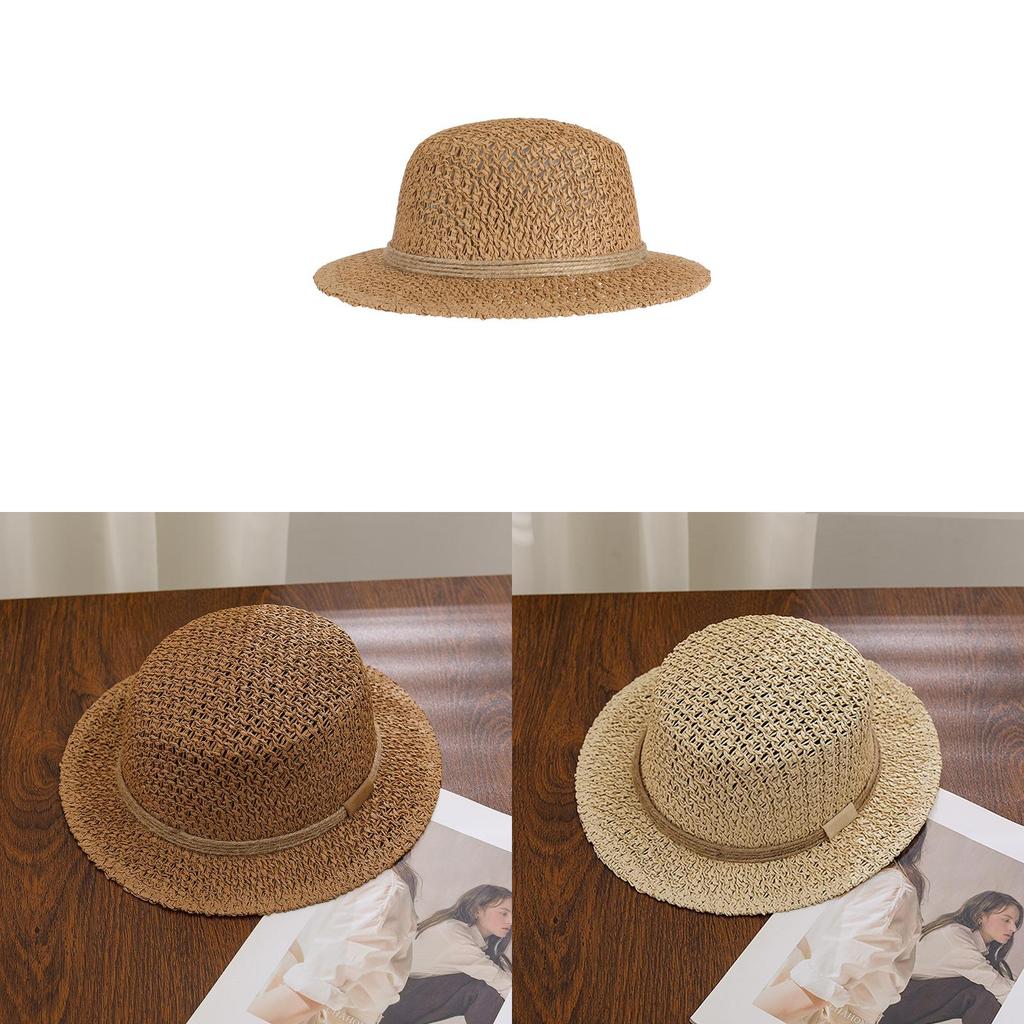 Summer Straw Hat With Large Brim For Sunshade And Ventilation For Casual Outdoor Wear