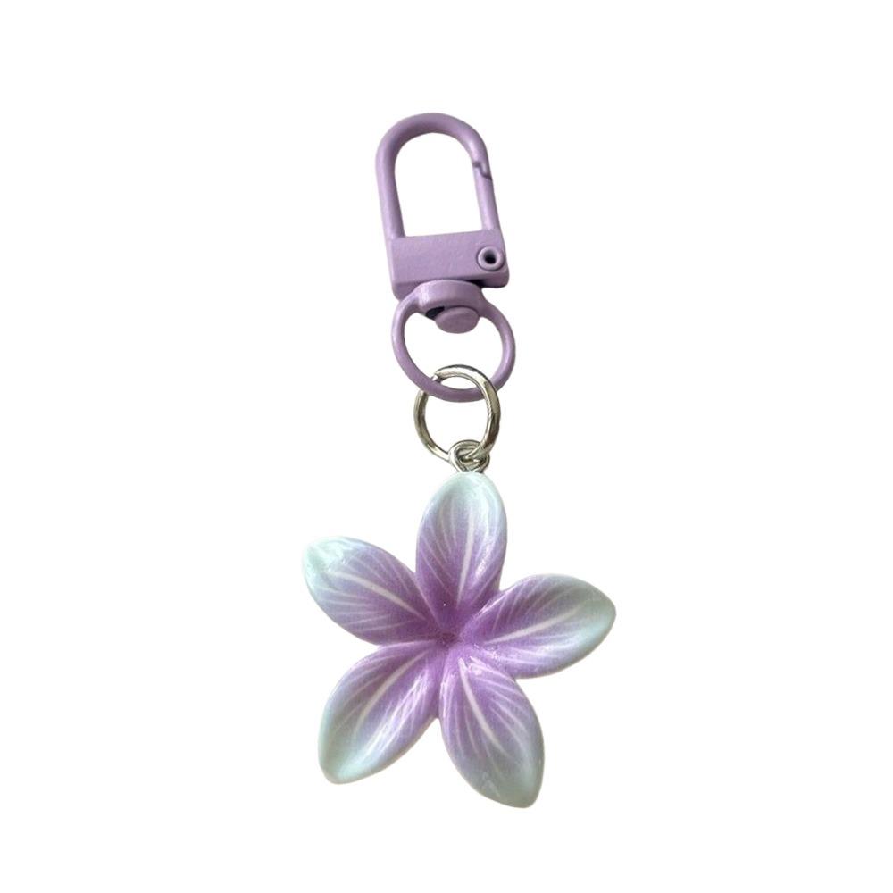 Cute Resin Flower Keychain Colorful Car Key Ring Floral Backpack Hanging Decoration