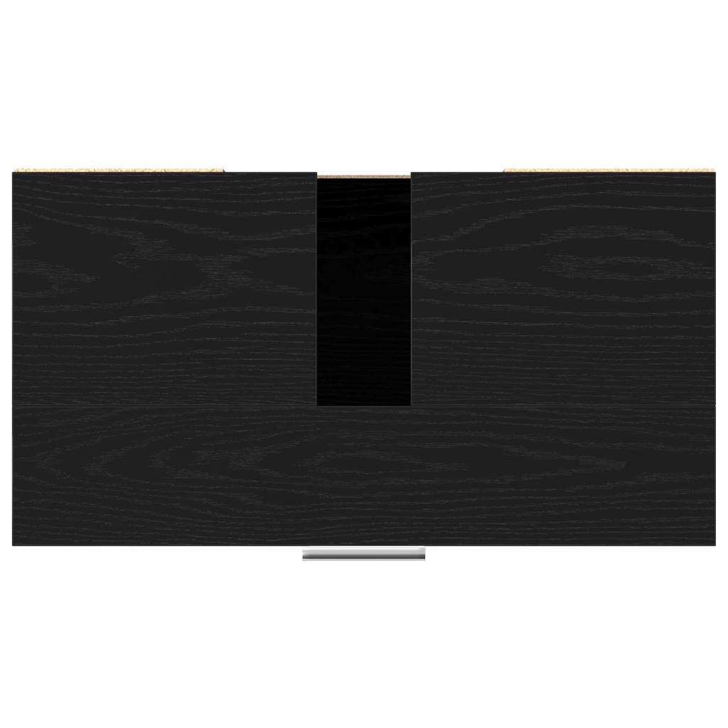 Bathroom Cabinet with Door Black Oak Look 60 x 32 x 54 cm
