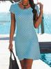 Polka Dot Summer Dress - Casual Short Sleeve with Ruffles