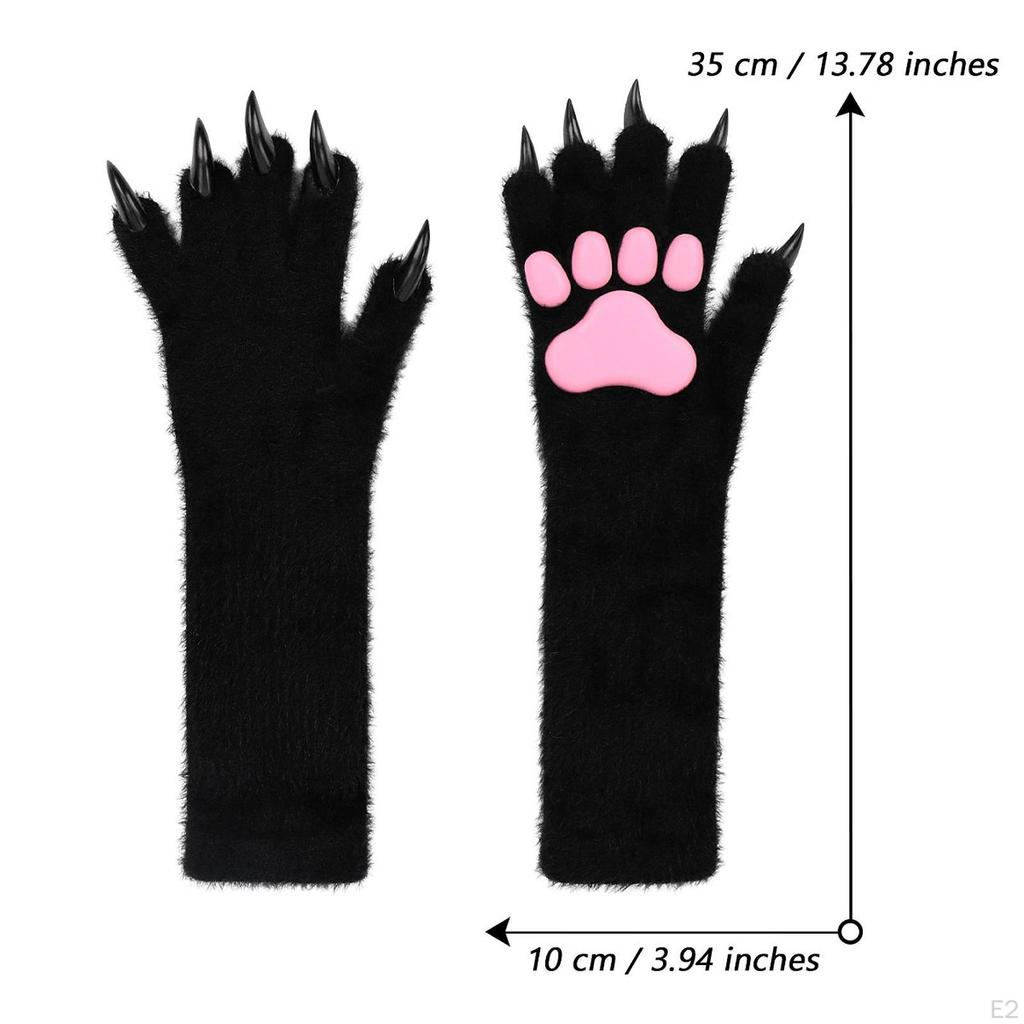 Katzenkrallen Handschuhe Bären Wolf Pfoten Fäustlinge für Party Bühnenauftritt