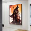 Japanischer Samurai Abstrakte Kunst Leinwandmalerei Samurai Poster und Drucke Wandkunst Bilder für Heimwanddekor Kunstgemälde