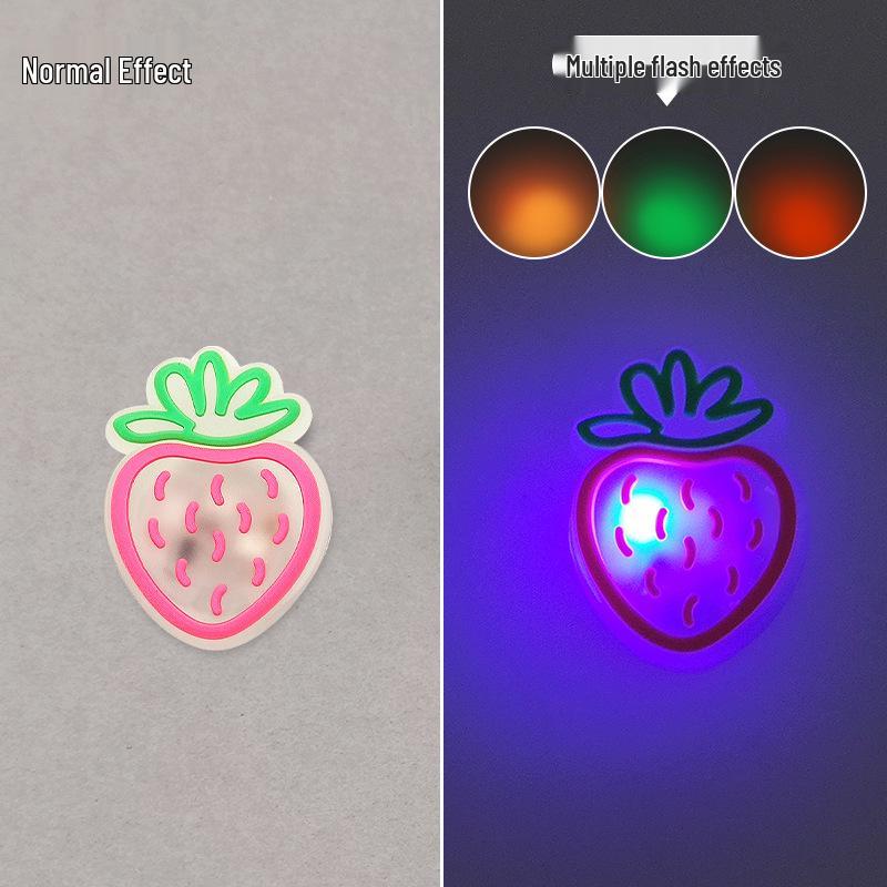 2025 Светодиодные светящиеся шармы для обуви кроксы - Мигающие забавные DIY аксессуары