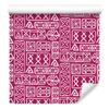 Polynesian Geometric Pattern Wallpaper Purple and Powder Pink 50x1000