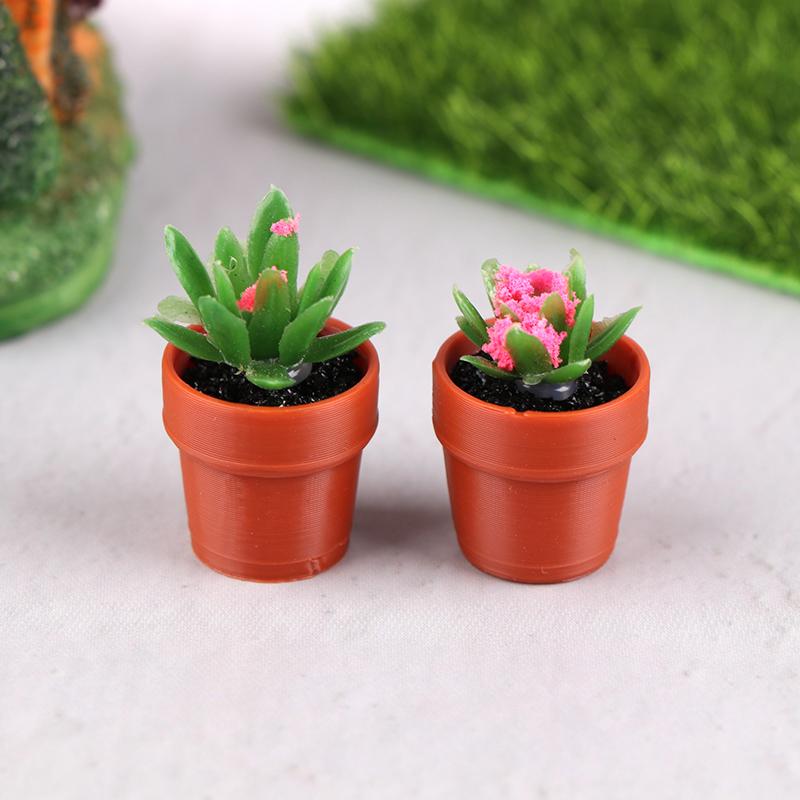 5ks 1:12 Simulační rostlina domečku pro panenky Model v květináči Miniaturní domeček pro panenky Zahrada Domácí ozdoby Dekorace na mikro scénu Hračky