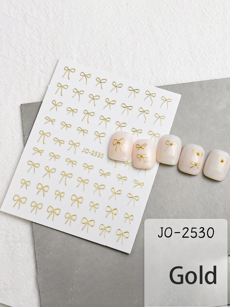 

Наклейки для ногтей в форме банта для самостоятельного создания нейл-арта. Декоративные наклейки.