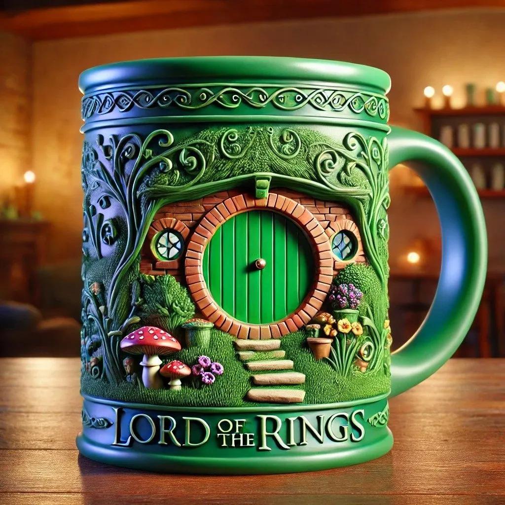 Rings themed mug coffee cup, Milk tea cup, breakfast cup, coffee cup, water cup, mug, tea water cup 11OZ