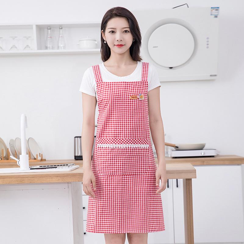 Breathable Korean Style Oil & Stain-Proof Apron with Fashion Straps