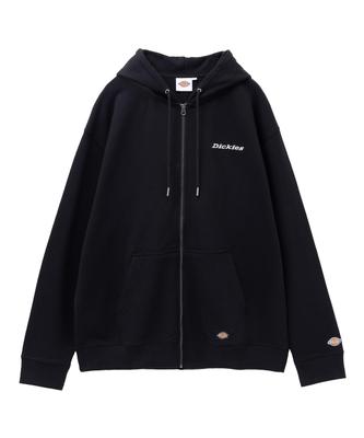 Dickies Men's Fleece Hoodie, Cotton Blend, Zip-Up Sweatshirt with Pockets and Logo, Black, Size M