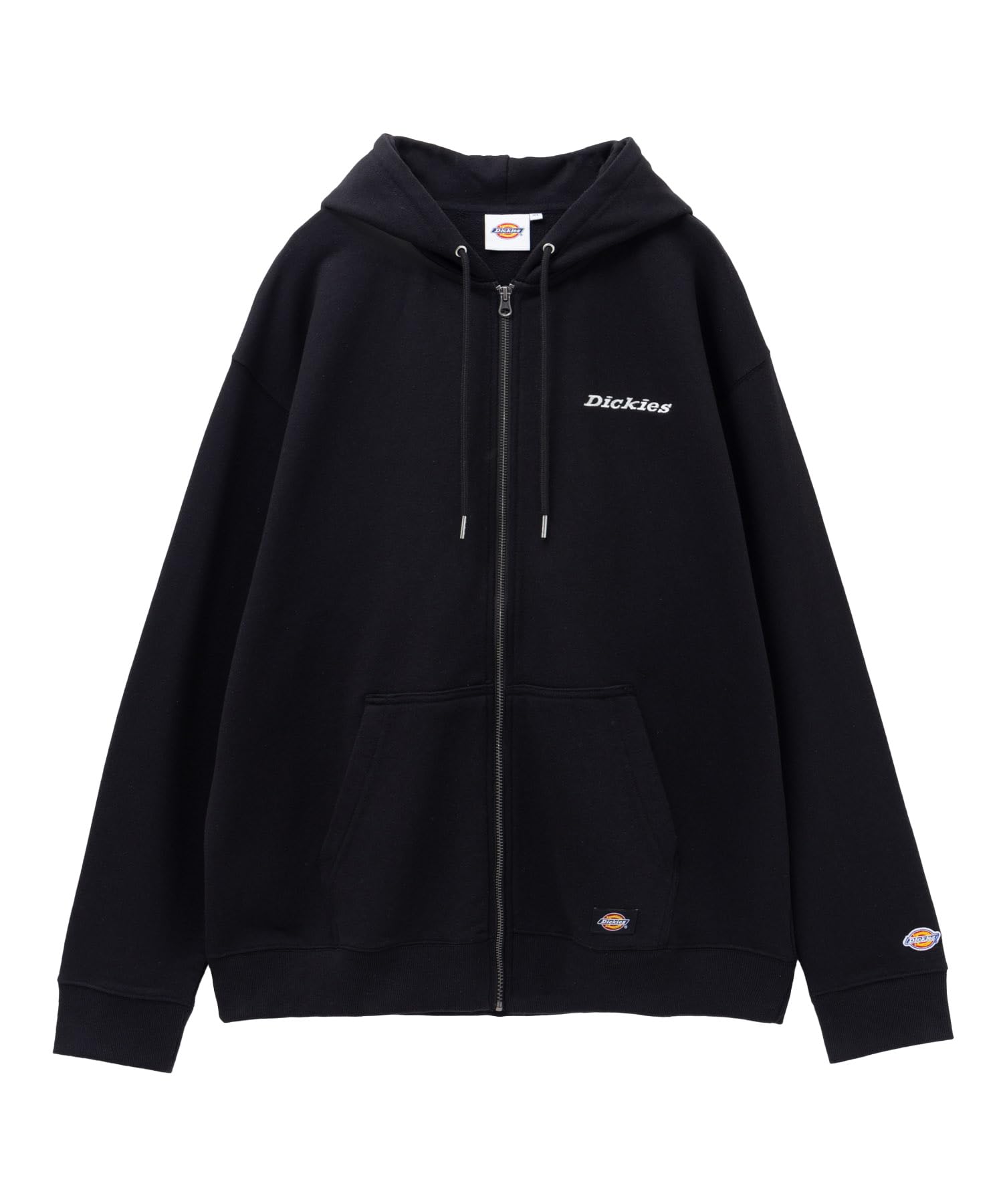 

Dickies Men s Fleece Hoodie, Cotton Blend, Zip-Up Sweatshirt with Pockets and Logo, Black, Size M